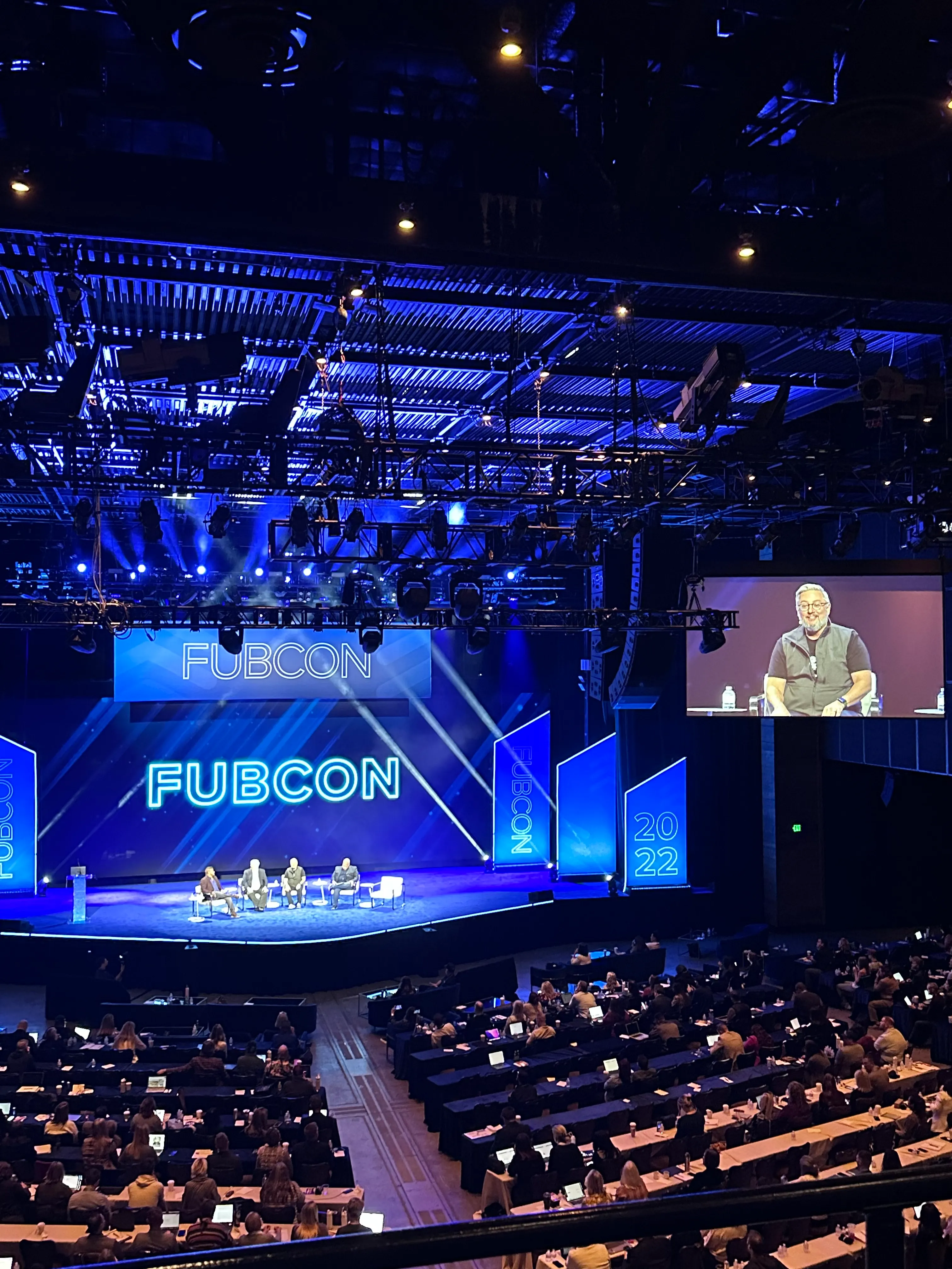 Dan Stewart on the big screen at FUBCON