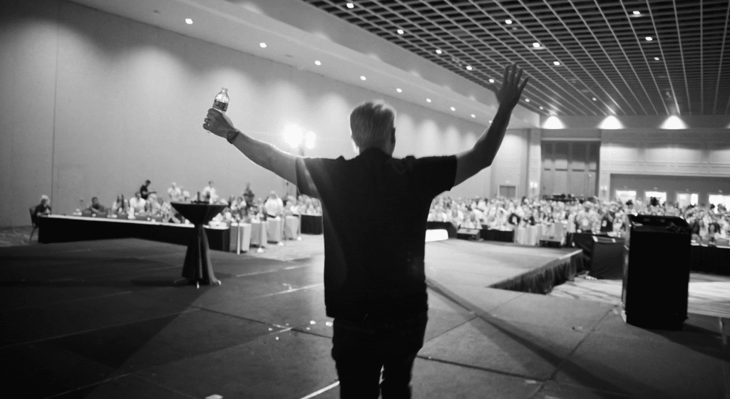 Dan Stewart professional speaker image on stage